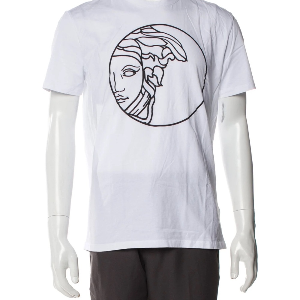 Versace Collection White Graphic T-Shirt for Men